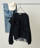 【フリークスストア/FREAK'S STORE】のフリルチュール ドッキングスウェット 25AW 人気、トレンドファッション・服の通販 founy(ファニー) ファッション Fashion レディースファッション Fashion for Women トップス・カットソー Cut & Sew Tops レディースパーカー・カジュアルフーディー Casual Hoodies & Sweatshirts スウェット・クルーネックトップス Sweatshirts & Crewnecks / Relaxed Fit Sweat Tops 2025年 2025 2025-2026秋冬・A/W Autumn/Winter 2025–26 AW25–26 冬 Winter / This Winter アシンメトリー Asymmetrical Style スウェット / スエット Sweatshirt, Sweatwear チュール Tulip, Tulip Motif フェミニン Feminine, Girly フリル Frill, Ruffle ロング Long, Long-Length A/W・秋冬 Autumn/Winter thumbnail ブラック|ID: prp329100004748184 ipo3291000000034333538