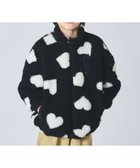 【ペアマノン/pairmanon / KIDS】の【エアサーマル】ユニセックス 総柄 無地 ボアブルゾン 人気、トレンドファッション・服の通販 founy(ファニー) ファッション Fashion キッズファッション Fashion for Kids ブルゾン Blouson, Bomber Jacket ループ Loop, Loop Knit 無地 Plain, Solid Color thumbnail ブラックハート18|ID: prp329100004748234 ipo3291000000034889459