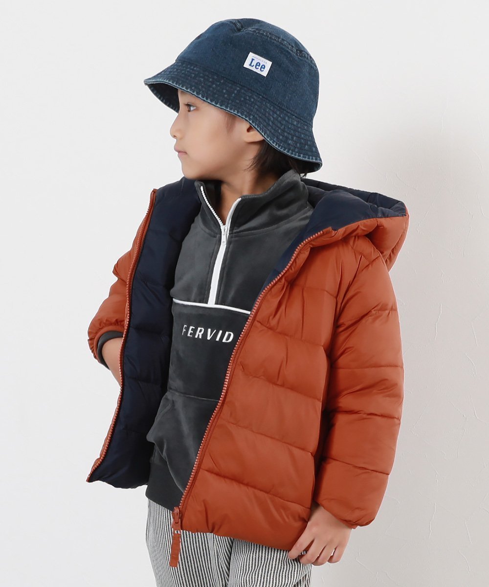 【デビロック/devirock / KIDS】の洗える ファイバーダウン リバーシブル ふっくら ジャケット ダウンジャケット 25AW インテリア・キッズ・メンズ・レディースファッション・服の通販 founy(ファニー) 　ファッション　Fashion　キッズファッション　Fashion for Kids　洗える　Machine Washable　シンプル　Simple, Minimal　ジャケット　Jacket, Outerwear　タフタ　Taffeta, Structured Fabric　ダウン　Down, Puffer　ベビー　Baby, Babywear　リバーシブル　Reversible, Two-Sided　冬　Winter / This Winter　2025年　2025　2025-2026秋冬・A/W　Autumn/Winter 2025–26 AW25–26　キャロット|ID: prp329100004748290 ipo3291000000034683227