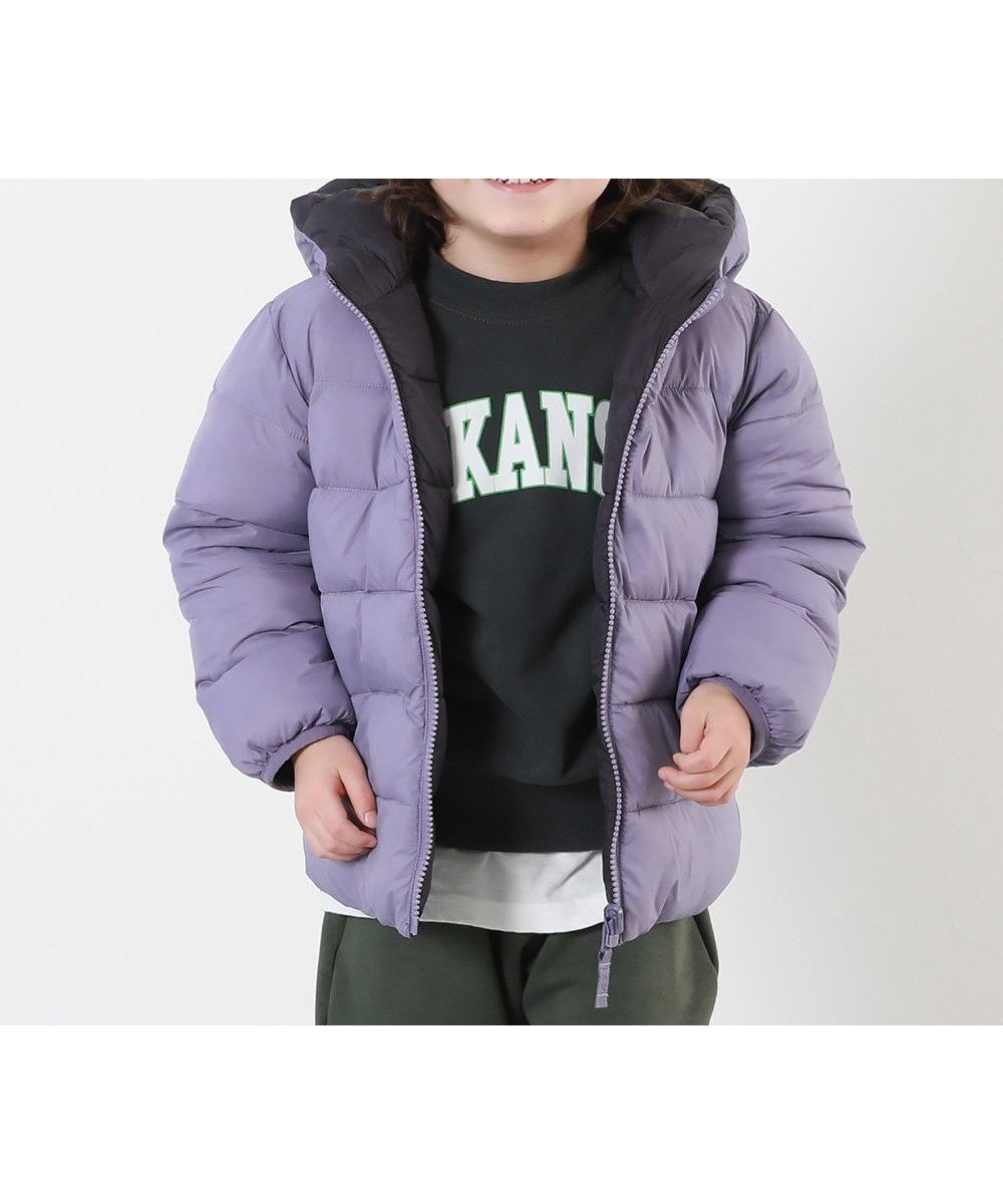 【デビロック/devirock / KIDS】の洗える ファイバーダウン リバーシブル ふっくら ジャケット ダウンジャケット 25AW インテリア・キッズ・メンズ・レディースファッション・服の通販 founy(ファニー) 　ファッション　Fashion　キッズファッション　Fashion for Kids　洗える　Machine Washable　シンプル　Simple, Minimal　ジャケット　Jacket, Outerwear　タフタ　Taffeta, Structured Fabric　ダウン　Down, Puffer　ベビー　Baby, Babywear　リバーシブル　Reversible, Two-Sided　冬　Winter / This Winter　2025年　2025　2025-2026秋冬・A/W　Autumn/Winter 2025–26 AW25–26　Gパープル|ID: prp329100004748290 ipo3291000000034683228