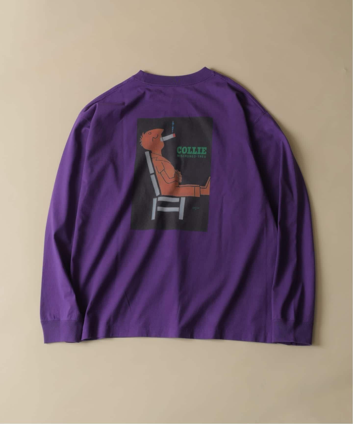 【エディフィス/EDIFICE】のSAVIGNAC (サヴィニャック) 別注 French Company プリント ロングスリーブ Tシャツ インテリア・キッズ・メンズ・レディースファッション・服の通販 founy(ファニー) 　ファッション　Fashion　レディースファッション　Fashion for Women　トップス・カットソー　Cut & Sew Tops　シャツ・ブラウス・オフィスカジュアル　Elegant Blouses & Button-Ups　ロングTシャツ・Tシャツ　Longline T-Shirts & Tees　シンプル　Simple, Minimal　スリーブ　Sleeve, Long Sleeve / Short Sleeve　フランス　France, French　プリント　Print, Printed Pattern　別注　Limited Edition, Custom Order　モチーフ　Motif, Design Theme　ロング　Long, Long-Length　ワーク　Workwear, Utility Style　おすすめ　Recommended / Our Picks　2025年　2025　2025-2026秋冬・A/W　Autumn/Winter 2025–26 AW25–26　パープル|ID: prp329100004748344 ipo3291000000035238715