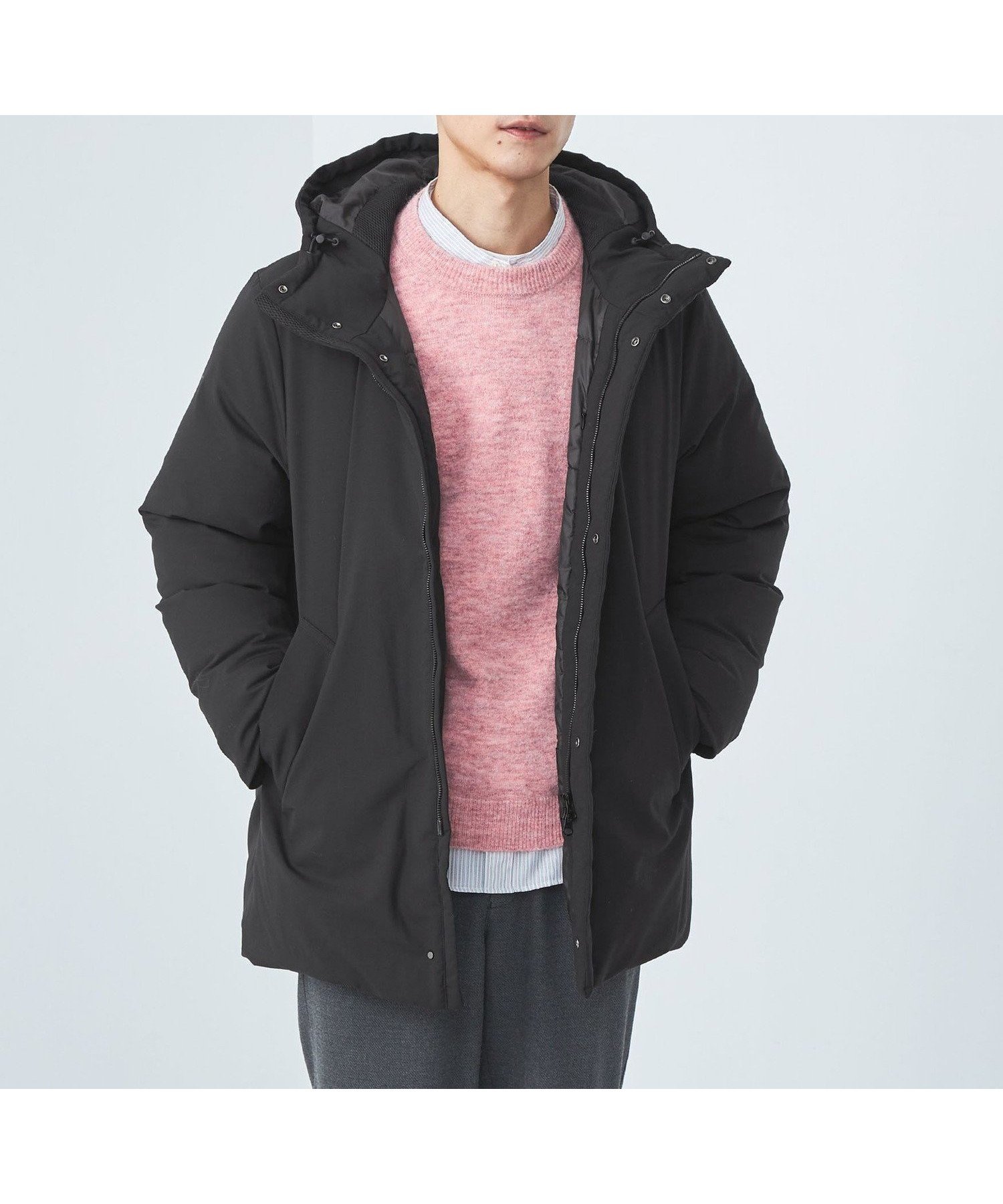 【ユナイテッドアローズ/UNITED ARROWS / MEN】のT/W フード ダウンコート -撥水- インテリア・キッズ・メンズ・レディースファッション・服の通販 founy(ファニー)  ファッション Fashion メンズファッション Fashion for Men ジャケット Jacket, Outerwear セットアップ Set-Up, Coordinated Outfit ダウン Down, Puffer デニム Denim, Jeans Material フロント Front, Front Design ミドル Middle Length, Mid Height アウトレット Outlet / Clearance エレガント 上品 Elegant BLACK|ID: prp329100004748354 ipo3291000000034334923