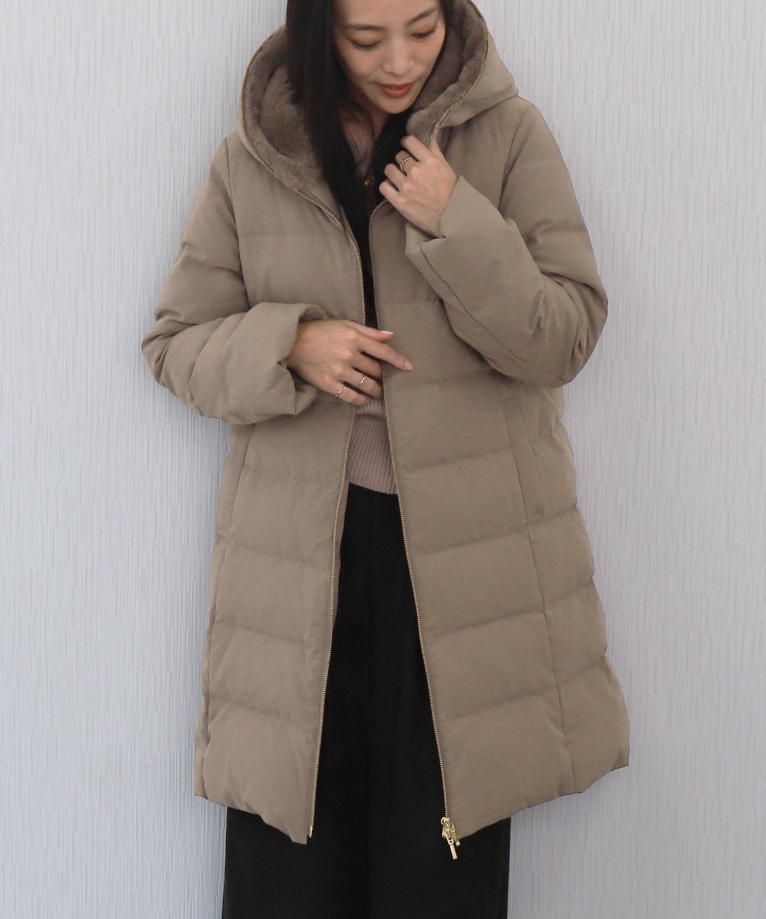 【リベルモア/libelle more】のエコファーフードロングダウンコート インテリア・キッズ・メンズ・レディースファッション・服の通販 founy(ファニー) 　ファッション　Fashion　レディースファッション　Fashion for Women　アウター　Coat / Outerwear Collection　コート・ロングコート・ピーコート　Long Coats, Peacoats & More　ダウンジャケット・軽量ダウン　Warm & Lightweight Down Jackets　軽量　Lightweight, Ultra Light　ジャケット　Jacket, Outerwear　スポーツ　Sports, Activewear　ダウン　Down, Puffer　バランス　Balance, Style Balance　フェザー　Feather, Feather Detail　ブルゾン　Blouson, Bomber Jacket　ポケット　Pocket, Pocket Detail　防寒　Cold Protection, Winter-Ready　ロング　Long, Long-Length　冬　Winter / This Winter　再入荷　Restock / Back in Stock　エレガント 上品　Elegant　ビジネス 仕事 通勤　Business / Work / Commuting　モカ|ID: prp329100004748848 ipo3291000000035019103