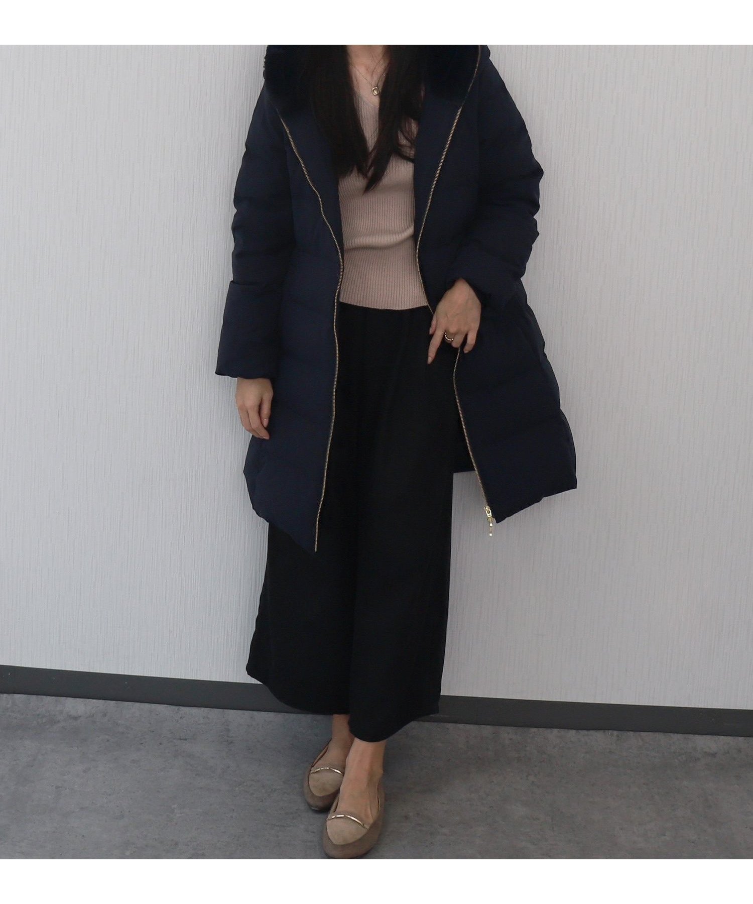 【リベルモア/libelle more】のエコファーフードロングダウンコート インテリア・キッズ・メンズ・レディースファッション・服の通販 founy(ファニー) 　ファッション　Fashion　レディースファッション　Fashion for Women　アウター　Coat / Outerwear Collection　コート・ロングコート・ピーコート　Long Coats, Peacoats & More　ダウンジャケット・軽量ダウン　Warm & Lightweight Down Jackets　軽量　Lightweight, Ultra Light　ジャケット　Jacket, Outerwear　スポーツ　Sports, Activewear　ダウン　Down, Puffer　バランス　Balance, Style Balance　フェザー　Feather, Feather Detail　ブルゾン　Blouson, Bomber Jacket　ポケット　Pocket, Pocket Detail　防寒　Cold Protection, Winter-Ready　ロング　Long, Long-Length　冬　Winter / This Winter　再入荷　Restock / Back in Stock　エレガント 上品　Elegant　ビジネス 仕事 通勤　Business / Work / Commuting　ネイビー|ID: prp329100004748848 ipo3291000000035019106