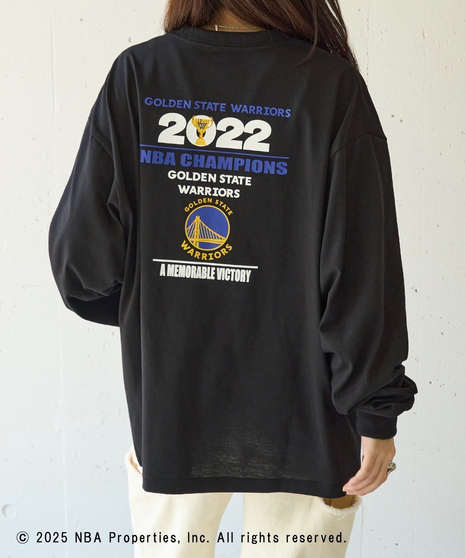 【セットアップセブン/SETUP7】のNBA/NBA CHAMPIONS TEAM PRINT Long Sleeve Tee インテリア・キッズ・メンズ・レディースファッション・服の通販 founy(ファニー) 　ファッション　Fashion　レディースファッション　Fashion for Women　トップス・カットソー　Cut & Sew Tops　カーゴパンツ　Cargo Pants, Utility Pants　キャップ　Cap, Baseball Cap　グラフィック　Graphic, Graphic Design　シンプル　Simple, Minimal　スニーカー　Sneakers, Trainers　スポーツ　Sports, Activewear　デニム　Denim, Jeans Material　プリント　Print, Printed Pattern　モチーフ　Motif, Design Theme　ルーズ　Loose, Oversized　ロング　Long, Long-Length　再入荷　Restock / Back in Stock　おすすめ　Recommended / Our Picks　BLK2|ID: prp329100004748891 ipo3291000000035034254