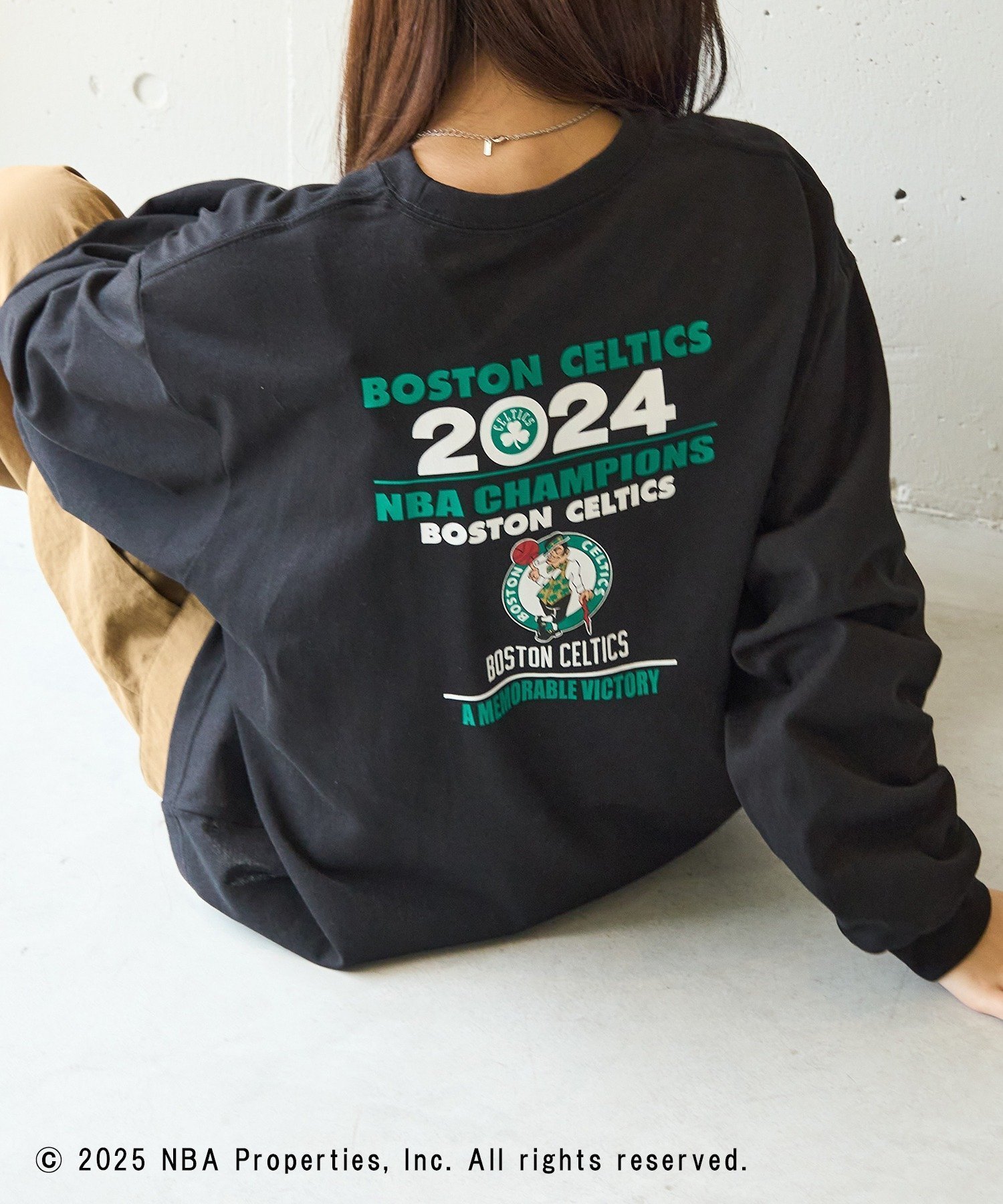 【セットアップセブン/SETUP7】のNBA/NBA CHAMPIONS TEAM PRINT Long Sleeve Tee インテリア・キッズ・メンズ・レディースファッション・服の通販 founy(ファニー) 　ファッション　Fashion　レディースファッション　Fashion for Women　トップス・カットソー　Cut & Sew Tops　カーゴパンツ　Cargo Pants, Utility Pants　キャップ　Cap, Baseball Cap　グラフィック　Graphic, Graphic Design　シンプル　Simple, Minimal　スニーカー　Sneakers, Trainers　スポーツ　Sports, Activewear　デニム　Denim, Jeans Material　プリント　Print, Printed Pattern　モチーフ　Motif, Design Theme　ルーズ　Loose, Oversized　ロング　Long, Long-Length　再入荷　Restock / Back in Stock　おすすめ　Recommended / Our Picks　BLK3|ID: prp329100004748891 ipo3291000000035034255