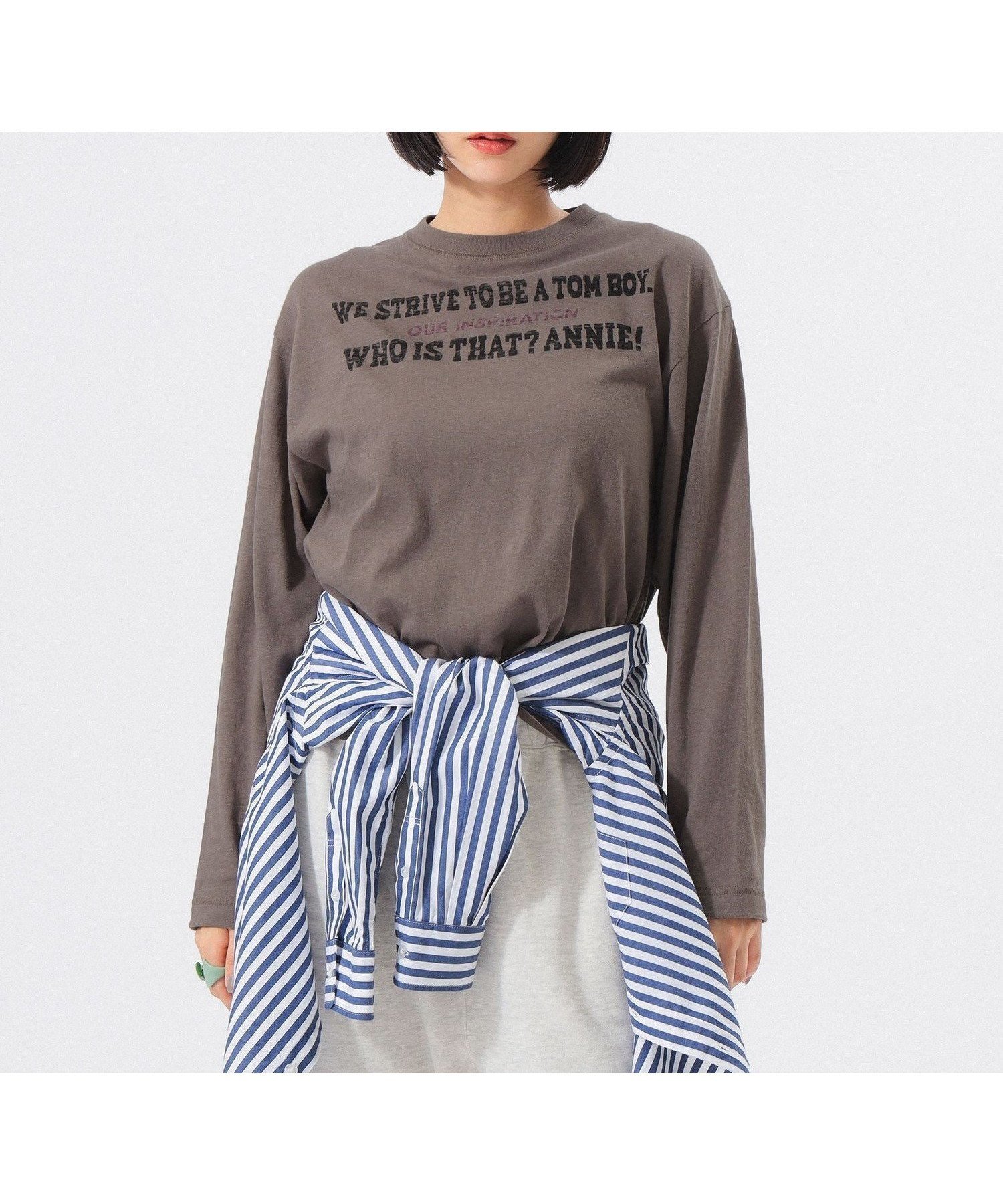 【ビームス ウイメン/BEAMS】の【10/23新規値下げ】ボーイ メッセージ ロングスリーブ Tシャツ インテリア・キッズ・メンズ・レディースファッション・服の通販 founy(ファニー) ファッション Fashion レディースファッション Fashion for Women トップス・カットソー Cut & Sew Tops シャツ・ブラウス・オフィスカジュアル Elegant Blouses & Button-Ups ロングTシャツ・Tシャツ Longline T-Shirts & Tees ウェーブ Wavy Pattern ヴィンテージ Vintage Style シンプル Simple, Minimal スリーブ Sleeve, Long Sleeve / Short Sleeve プリント Print, Printed Pattern ベーシック Basic, Essential リアル Real, Realistic ロング Long, Long-Length BROWN|ID: prp329100004748909 ipo3291000000034884572