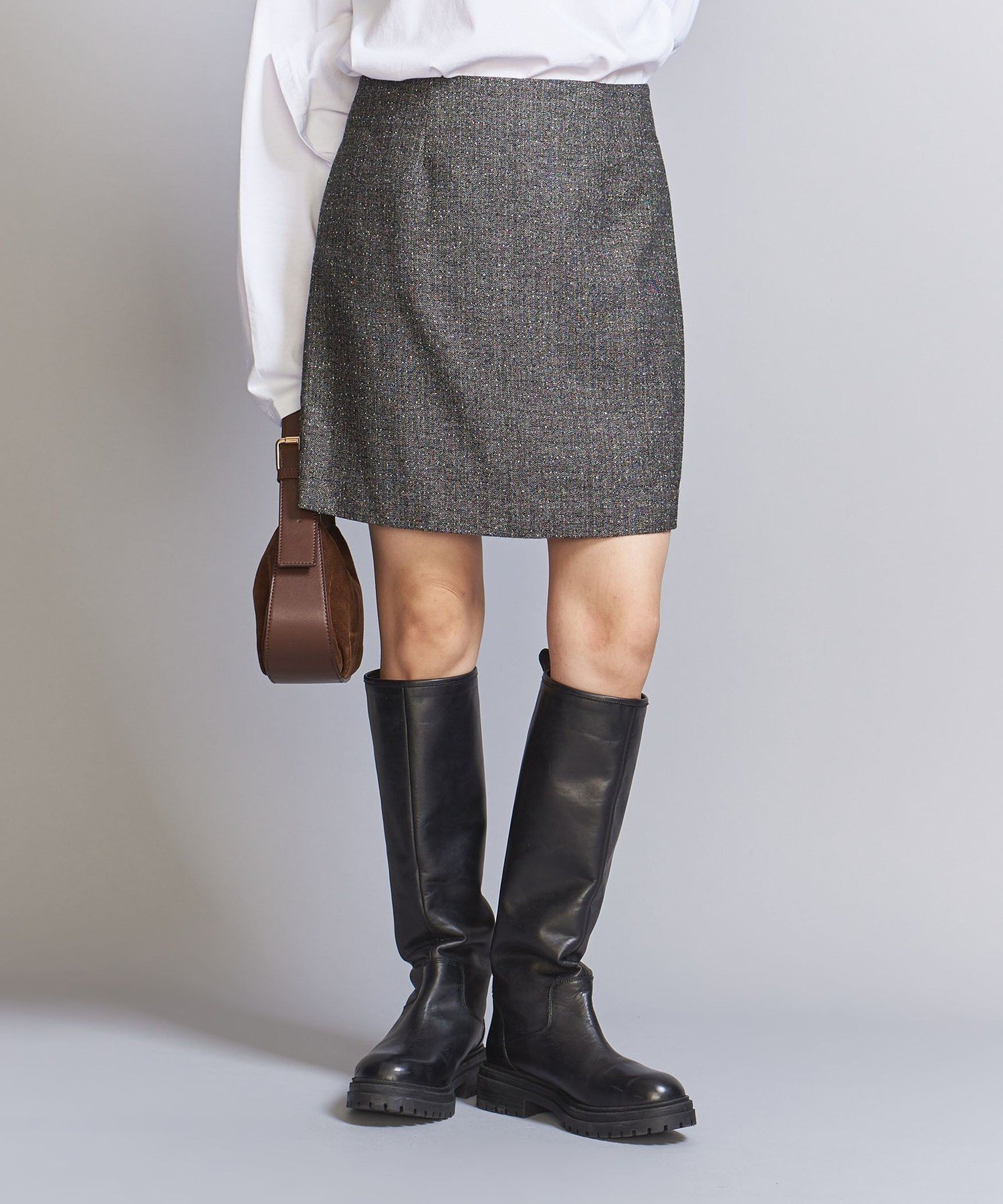 【ユナイテッドアローズ/UNITED ARROWS】のツイード ミニスカート 人気、トレンドファッション・服の通販 founy(ファニー) 　ファッション　Fashion　レディースファッション　Fashion for Women　スカート　Skirts　ミニスカート　Mini Skirts　ショーツ　Shorts, Short Pants　ショート　Short, Short Length　シンプル　Simple, Minimal　スニーカー　Sneakers, Trainers　ソックス　Socks, Hosiery　ツイード　Twill, Twill Weave　トレンド　Trend, Trending Now　台形　A-Line, Trapezoid Shape　ネップ　Nepp, Slub Yarn　ブライト　Bright, Shiny　ミックス　Mix, Mixed Style　ミドル　Middle Length, Mid Height　ミニスカート　Mini Skirt, Short Skirt　ロング　Long, Long-Length　アウトレット　Outlet / Clearance　おすすめ　Recommended / Our Picks　 other-1|ID: prp329100004748973 ipo3291000000034608373