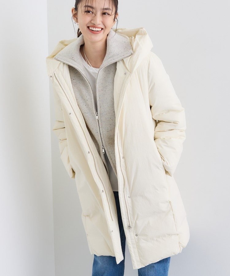 【インディヴィ/INDIVI】の【撥水/洗える】ステッチレス ロングダウンコート インテリア・キッズ・メンズ・レディースファッション・服の通販 founy(ファニー) 　ファッション　Fashion　レディースファッション　Fashion for Women　アウター　Coat / Outerwear Collection　コート・ロングコート・ピーコート　Long Coats, Peacoats & More　ダウンジャケット・軽量ダウン　Warm & Lightweight Down Jackets　洗える　Machine Washable　スマート　Smart, Elegant　ダウン　Down, Puffer　テーパード　Tapered, Tapered Pants　トレンド　Trend, Trending Now　パターン　Pattern, Design Print　ボトム　Bottoms, Lower Wear　ポケット　Pocket, Pocket Detail　ロング　Long, Long-Length　ワイド　Wide, Wide Fit　ワッシャー　Washer, Crinkled Finish　アイボリー|ID: prp329100004748976 ipo3291000000034479010