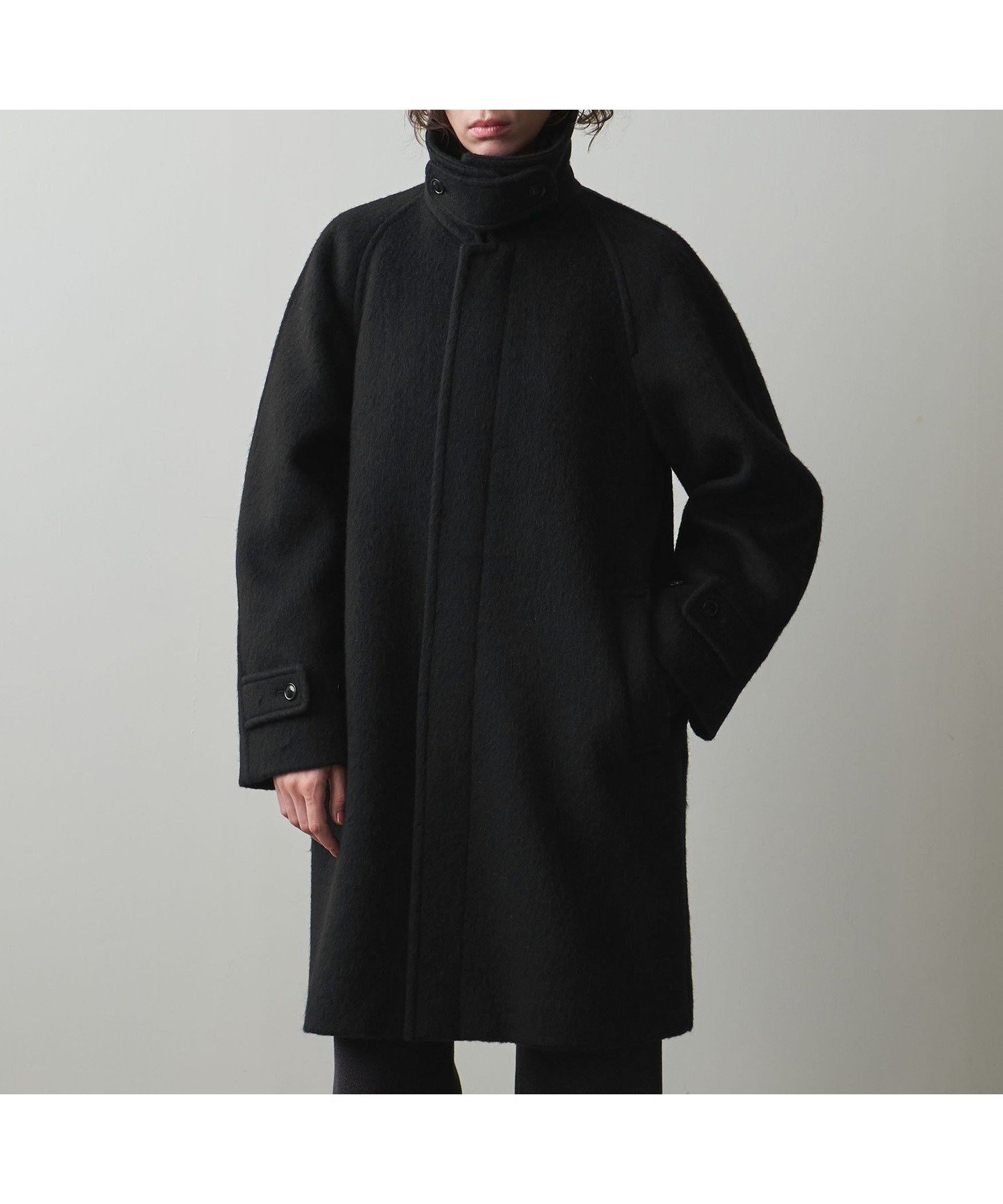 【ユナイテッドアローズ/UNITED ARROWS】のSteven Alan シャギー ミドル コート インテリア・キッズ・メンズ・レディースファッション・服の通販 founy(ファニー) 　ファッション　Fashion　レディースファッション　Fashion for Women　アウター　Coat / Outerwear Collection　コート・ロングコート・ピーコート　Long Coats, Peacoats & More　スタンド　Stand Collar, Upright Stand　スリーブ　Sleeve, Long Sleeve / Short Sleeve　バランス　Balance, Style Balance　ミドル　Middle Length, Mid Height　アウトレット　Outlet / Clearance　BLACK|ID: prp329100004748977 ipo3291000000034511863