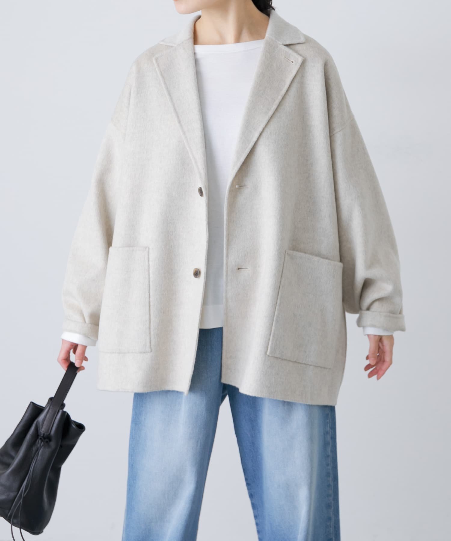 【かぐれ/kagure / URBAN RESEARCH】のウールテーラードショートコート インテリア・キッズ・メンズ・レディースファッション・服の通販 founy(ファニー) ファッション Fashion レディースファッション Fashion for Women アウター Coat / Outerwear Collection コート・ロングコート・ピーコート Long Coats, Peacoats & More インナー Innerwear カットソー Cut and Sewn Top サロペット Overalls, Salopette ジャケット Jacket, Outerwear パッチ Patch, Appliqué ポケット Pocket, Pocket Detail A/W・秋冬 Autumn/Winter 冬 Winter / This Winter おすすめ Recommended / Our Picks エレガント 上品 Elegant 2025年 2025 2025-2026秋冬・A/W Autumn/Winter 2025–26 AW25–26 オートミール|ID: prp329100004748991 ipo3291000000034455387