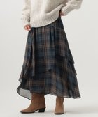 【ベイフロー/BAYFLOW】のイレヘムチェックフレアスカート ネイビー88|ID: prp329100004749005 ipo3291000000034608896
