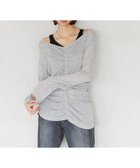 【ページボーイ/PAGEBOY】のシャーリングトップス×タンクセット(長袖) 人気、トレンドファッション・服の通販 founy(ファニー) ファッション Fashion レディースファッション Fashion for Women トップス・カットソー Cut & Sew Tops インナー Innerwear ギャザー Gathered, Ruffled シアー Sheer, See-Through シンプル Simple, Minimal タンク Tank Top, Sleeveless Top デニム Denim, Jeans Material ボトム Bottoms, Lower Wear 秋 Autumn 長袖 Long Sleeve, Full Sleeve thumbnail グレー15|ID: prp329100004749011 ipo3291000000034648478