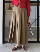 【リエディ/Re:EDIT】のストレッチミックスツイルプリーツスカート キャメルベージュ|ID: prp329100004749019 ipo3291000000034608683