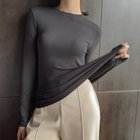 【ミニミニストア/miniministore】の長袖Tシャツ 無地 レディース トップス チャコールグレー|ID: prp329100004749020 ipo3291000000034340288