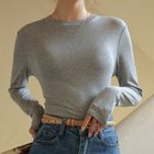 【ミニミニストア/miniministore】の長袖Tシャツ 無地 レディース トップス グレー|ID: prp329100004749020 ipo3291000000034340289
