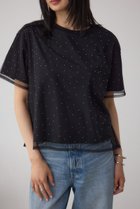 【アズール バイ マウジー/AZUL by moussy】のチュールアソートTシャツ BLK|ID: prp329100004749024 ipo3291000000034340302