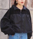 【チャオパニックティピー/CIAOPANIC TYPY】の【etsinta】リバーシブル中綿ショートモンスタージャケット 人気、トレンドファッション・服の通販 founy(ファニー) ファッション Fashion レディースファッション Fashion for Women アウター Coat / Outerwear Collection レディースジャケット・軽アウター Jackets キルティング Quilted, Quilting デニム Denim, Jeans Material トレンド Trend, Trending Now バランス Balance, Style Balance ミックス Mix, Mixed Style リバーシブル Reversible, Two-Sided おすすめ Recommended / Our Picks thumbnail ブラック|ID: prp329100004749077 ipo3291000000034506909