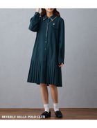 【ニコル クラブ/NICOLE CLUB】の【BEVERLY HILLS POLO CLUB】ダブルカラープリーツワンピース 人気、トレンドファッション・服の通販 founy(ファニー) ファッション Fashion レディースファッション Fashion for Women ワンピース Dresses スマート Smart, Elegant ダブル Double, Double-Breasted プリーツ Pleats, Pleated ロング Long, Long-Length おすすめ Recommended / Our Picks thumbnail 40グリーン|ID: prp329100004749092 ipo3291000000034488930