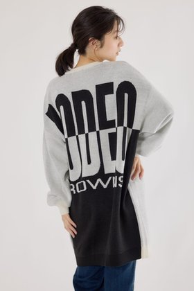 【ロデオクラウンズワイドボウル/RODEO CROWNS WIDE BOWL】のバックバイカラーロゴニットワンピース 人気、トレンドファッション・服の通販 founy(ファニー) ファッション Fashion レディースファッション Fashion for Women ワンピース Dresses ニットワンピース Knit Dresses シンプル Simple, Minimal フラット Flat, Flat Shoes フロント Front, Front Design ロング Long, Long-Length |ID:prp329100004749097