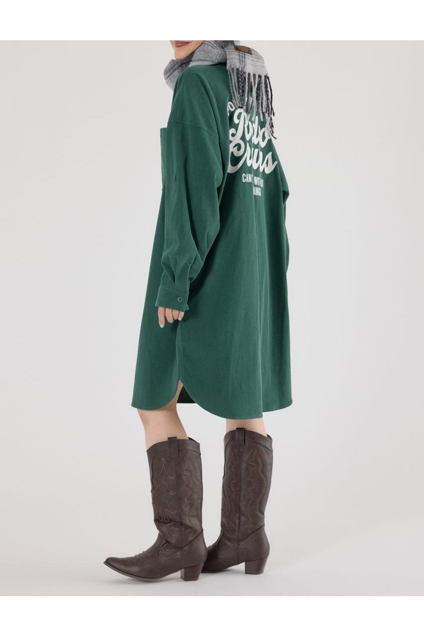 【ロデオクラウンズワイドボウル/RODEO CROWNS WIDE BOWL】のフード付きコーデュロイシャツワンピース インテリア・キッズ・メンズ・レディースファッション・服の通販 founy(ファニー)  ファッション Fashion レディースファッション Fashion for Women ワンピース Dresses シャツワンピース / 1枚で着映えコーデ Shirt Dresses おすすめ Recommended / Our Picks コーデュロイ Corduroy, Cord Fabric スウェット / スエット Sweatshirt, Sweatwear チェーン Chain, Chain Strap デニム Denim, Jeans Material フェイクレザー Faux Leather, PU Leather プリント Print, Printed Pattern ロールアップ Roll-Up, Cuffed Hem 秋 Autumn GRN|ID: prp329100004749099 ipo3291000000034340681