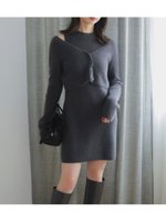 【スナイデル/SNIDEL】のラクーン畦ノースリミニワンピース 人気、トレンドファッション・服の通販 founy(ファニー) ファッション Fashion レディースファッション Fashion for Women ワンピース Dresses ウェーブ Wavy Pattern 畦 Ribbed Knit シンプル Simple, Minimal スマート Smart, Elegant A/W・秋冬 Autumn/Winter おすすめ Recommended / Our Picks |ID:prp329100004749107