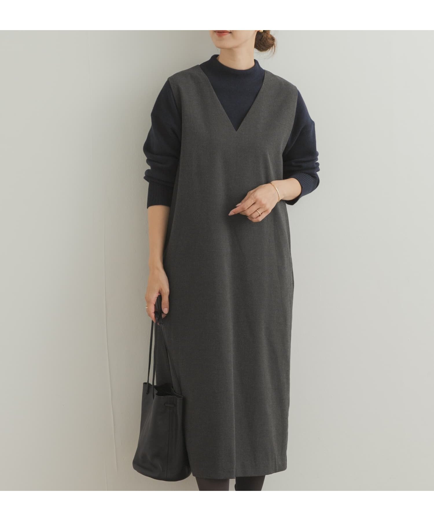 【アーバンリサーチ ドアーズ/URBAN RESEARCH DOORS】の『UR TECH』ストレートラインジャンパースカート 人気、トレンドファッション・服の通販 founy(ファニー) 　ファッション　Fashion　レディースファッション　Fashion for Women　スカート　Skirts　インナー　Innerwear　シンプル　Simple, Minimal　スリーブ　Sleeve, Long Sleeve / Short Sleeve　タートルネック　Turtleneck, High Neck　ツイル　Twist, Twisted Detail　ロング　Long, Long-Length　A/W・秋冬　Autumn/Winter　冬　Winter / This Winter　エレガント 上品　Elegant　2025年　2025　2025-2026秋冬・A/W　Autumn/Winter 2025–26 AW25–26　 other-1|ID: prp329100004749112 ipo3291000000034588879