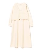 【ビームス ウイメン/BEAMS】のキルト Vネック ベスト * カットソー ワンピース セット IVORY*IVORY|ID: prp329100004749165 ipo3291000000034487935