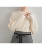 【クチュール ブローチ/Couture Brooch】の【大人上品・着映え】ケーブルレース バックリボンニット 人気、トレンドファッション・服の通販 founy(ファニー) ファッション Fashion レディースファッション Fashion for Women トップス・カットソー Cut & Sew Tops ニット Knit Tops & Sweaters アンサンブル Ensemble Set スマート Smart, Elegant フリル Frill, Ruffle ボトム Bottoms, Lower Wear レース Lace, Lace Fabric エレガント 上品 Elegant 秋 Autumn thumbnail アイボリー|ID: prp329100004749182 ipo3291000000034586229