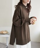 【ディスコート/Discoat】の【WEB限定】パネルボーダーニットプルオーバー 人気、トレンドファッション・服の通販 founy(ファニー) ファッション Fashion レディースファッション Fashion for Women トップス・カットソー Cut & Sew Tops ニット Knit Tops & Sweaters カジュアルプルオーバー・ニットトップス Pullovers & Knit Tops / Casual Pullovers シンプル Simple, Minimal スリット Slit, Slit Detail ハイネック High Neck, Mock Neck ボーダー Border, Stripe 人気 Popular, Best Seller 無地 Plain, Solid Color thumbnail ブラウン|ID: prp329100004749253 ipo3291000000034438651