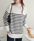 【ディスコート/Discoat】の【WEB限定】パネルボーダーニットプルオーバー 人気、トレンドファッション・服の通販 founy(ファニー) ファッション Fashion レディースファッション Fashion for Women トップス・カットソー Cut & Sew Tops ニット Knit Tops & Sweaters カジュアルプルオーバー・ニットトップス Pullovers & Knit Tops / Casual Pullovers シンプル Simple, Minimal スリット Slit, Slit Detail ハイネック High Neck, Mock Neck ボーダー Border, Stripe 人気 Popular, Best Seller 無地 Plain, Solid Color thumbnail ホワイト|ID: prp329100004749253 ipo3291000000034438653