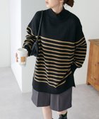 【ディスコート/Discoat】の【WEB限定】パネルボーダーニットプルオーバー 人気、トレンドファッション・服の通販 founy(ファニー) ファッション Fashion レディースファッション Fashion for Women トップス・カットソー Cut & Sew Tops ニット Knit Tops & Sweaters カジュアルプルオーバー・ニットトップス Pullovers & Knit Tops / Casual Pullovers シンプル Simple, Minimal スリット Slit, Slit Detail ハイネック High Neck, Mock Neck ボーダー Border, Stripe 人気 Popular, Best Seller 無地 Plain, Solid Color thumbnail ブラックその他1|ID: prp329100004749253 ipo3291000000034438656