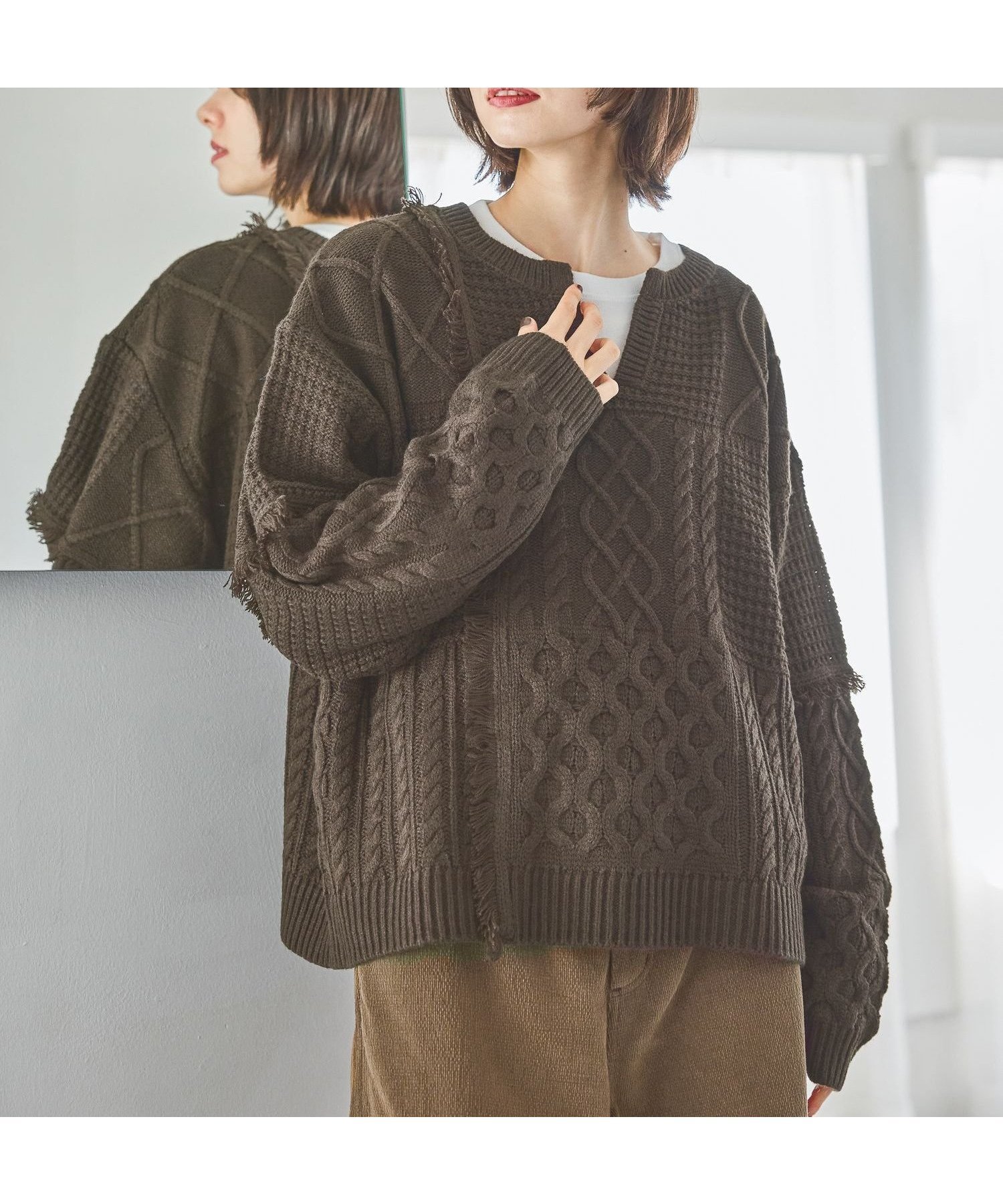 【ニコアンド/niko and】のケーブルフリンジニットプルオーバー 人気、トレンドファッション・服の通販 founy(ファニー) ファッション Fashion レディースファッション Fashion for Women トップス・カットソー Cut & Sew Tops ニット Knit Tops & Sweaters カジュアルプルオーバー・ニットトップス Pullovers & Knit Tops / Casual Pullovers おすすめ Recommended / Our Picks アクリル Acrylic Material インナー Innerwear クラシック Classic, Timeless Style タートルネック Turtleneck, High Neck デコルテ Décolleté, Neckline フリンジ Fringe, Tassel フレア Flare, Flared プリーツ Pleats, Pleated ロング Long, Long-Length 無地 Plain, Solid Color 秋 Autumn A/W・秋冬 Autumn/Winter other-1|ID: prp329100004749324 ipo3291000000034477777