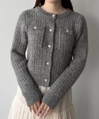 【ジュノア/JUNOAH】のmipiarl ゴールド釦ツイードニットカーディガン 人気、トレンドファッション・服の通販 founy(ファニー) ファッション Fashion レディースファッション Fashion for Women トップス・カットソー Cut & Sew Tops ニット Knit Tops & Sweaters カーディガン・羽織り Layered Style Cardigans thumbnail チャコール|ID: prp329100004749332 ipo3291000000034342052