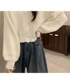 【ミニミニストア/miniministore】のニットカーディガン ショート丈 韓国風 アイボリー|ID: prp329100004749346 ipo3291000000034342116