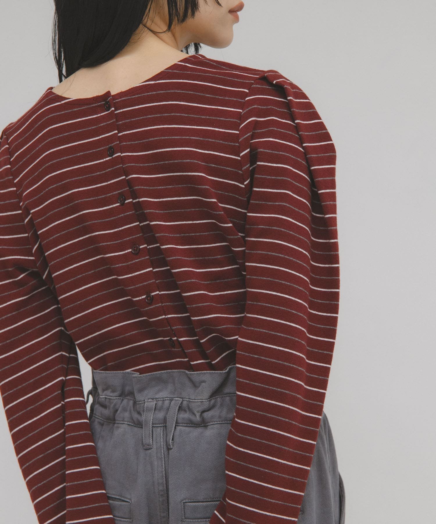 【ケービーエフ/KBF / URBAN RESEARCH】の2WAYタックショルダーカーディガン インテリア・キッズ・メンズ・レディースファッション・服の通販 founy(ファニー)  ファッション Fashion レディースファッション Fashion for Women トップス・カットソー Cut & Sew Tops カーディガン・羽織り Layered Style Cardigans 2025年 2025 2025-2026秋冬・A/W Autumn/Winter 2025–26 AW25–26 冬 Winter / This Winter カーディガン Cardigan, Knitwear コンパクト Compact, Small Size ショルダー Shoulder, Shoulder Strap ボトム Bottoms, Lower Wear ボーダー Border, Stripe A/W・秋冬 Autumn/Winter BORDEAUX|ID: prp329100004749358 ipo3291000000034342181