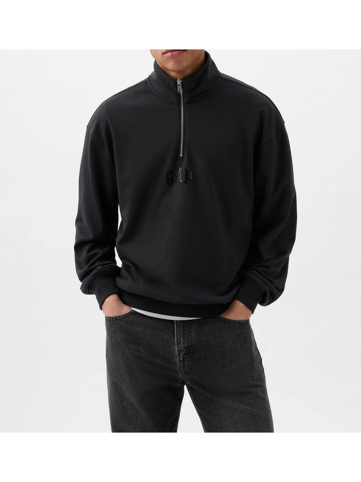 【ギャップ/GAP】のGAP アーチロゴ ハーフジップスウェット・トレーナー(ユニセックス) インテリア・キッズ・メンズ・レディースファッション・服の通販 founy(ファニー)  ファッション Fashion レディースファッション Fashion for Women トップス・カットソー Cut & Sew Tops レディースパーカー・カジュアルフーディー Casual Hoodies & Sweatshirts スウェット・クルーネックトップス Sweatshirts & Crewnecks / Relaxed Fit Sweat Tops ストレート Straight, Straight Cut トレーナー Sweatshirt, Trainer フィット Fit, Slim Fit モックネック Mock Neck, Short Turtleneck リラックス Relax, Relaxed Fit 長袖 Long Sleeve, Full Sleeve MOONLESS_NIGHT_V2|ID: prp329100004749368 ipo3291000000034342257