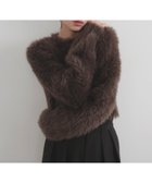 【リアン/Lian】のフェザーニットカーディガン ブラウン|ID: prp329100004749406 ipo3291000000034728265