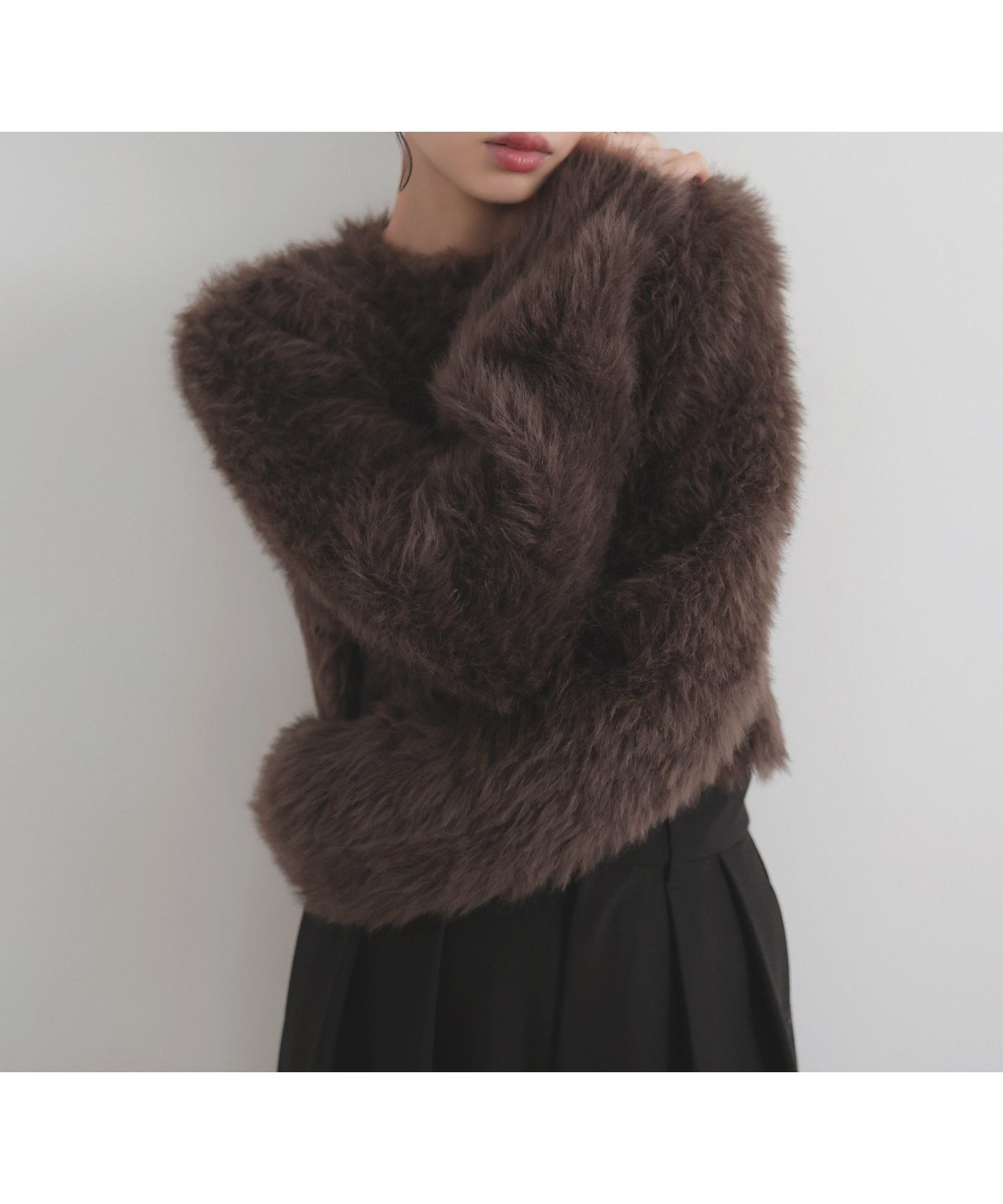 【リアン/Lian】のフェザーニットカーディガン インテリア・キッズ・メンズ・レディースファッション・服の通販 founy(ファニー) 　ファッション　Fashion　レディースファッション　Fashion for Women　トップス・カットソー　Cut & Sew Tops　ニット　Knit Tops & Sweaters　カーディガン・羽織り　Layered Style Cardigans　エレガント 上品　Elegant　ブラウン|ID: prp329100004749406 ipo3291000000034728265