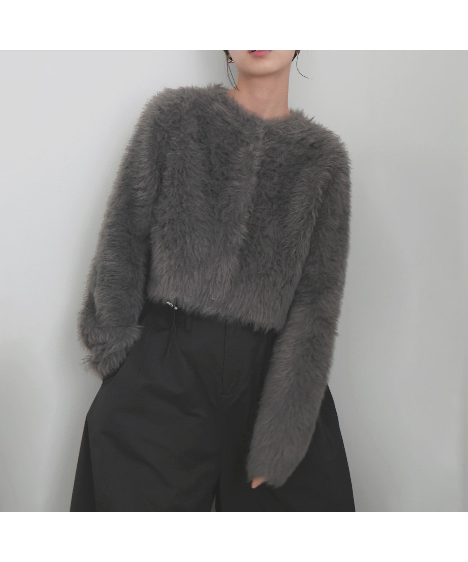 【リアン/Lian】のフェザーニットカーディガン インテリア・キッズ・メンズ・レディースファッション・服の通販 founy(ファニー) 　ファッション　Fashion　レディースファッション　Fashion for Women　トップス・カットソー　Cut & Sew Tops　ニット　Knit Tops & Sweaters　カーディガン・羽織り　Layered Style Cardigans　エレガント 上品　Elegant　チャコールグレー|ID: prp329100004749406 ipo3291000000034728267