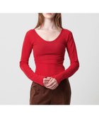 【ビューティ&ユース ユナイテッドアローズ/BEAUTY&YOUTH / UNITED ARROWS】のATTISESSION ワッフル ローカットネック トップス RED|ID: prp329100004749419 ipo3291000000034342575