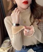 【ミニミニストア/miniministore】の裏起毛ニットトップス レディース 暖かい ダークベージュ|ID: prp329100004749450 ipo3291000000034342832