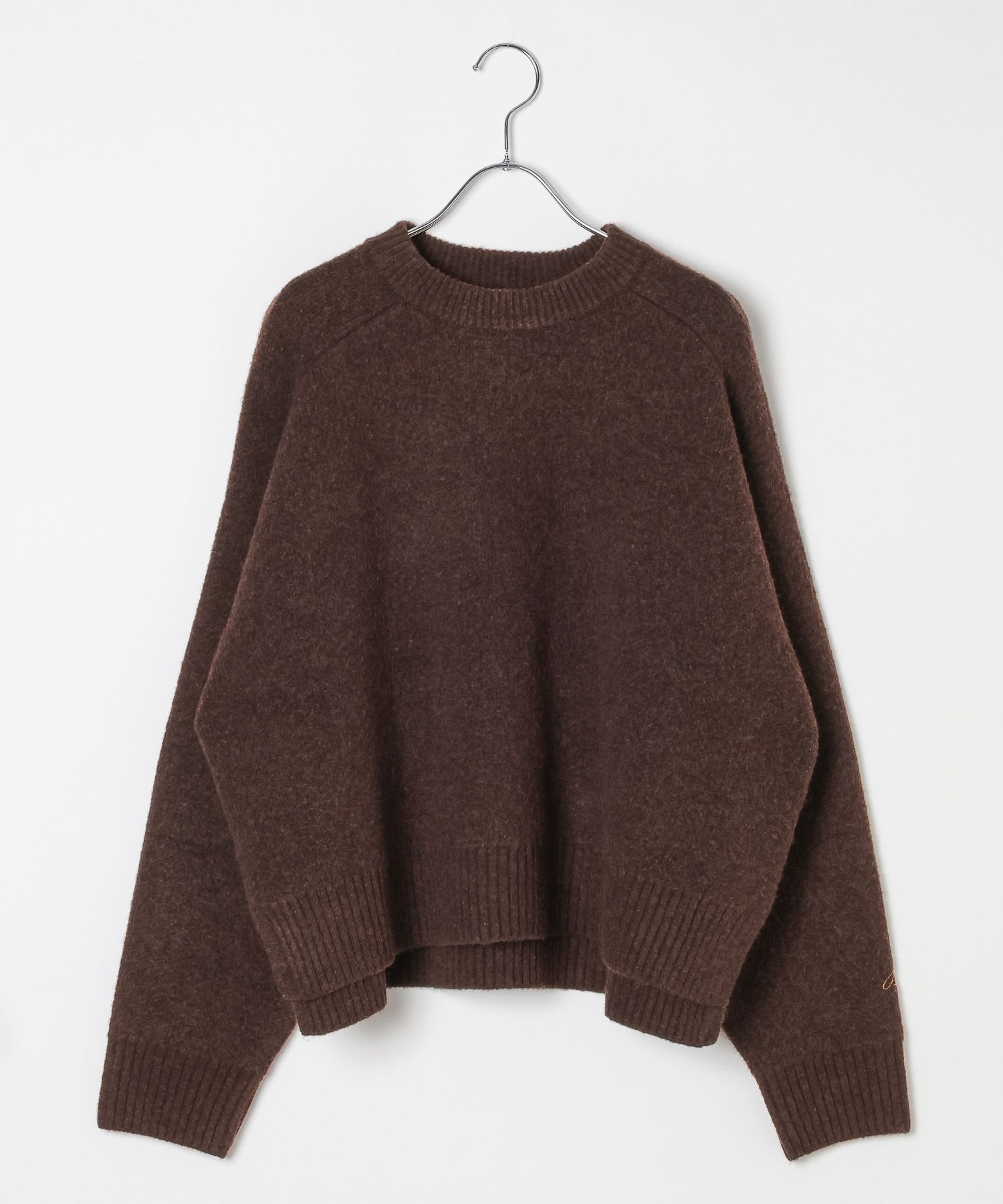 【ベイフロー/BAYFLOW】のコンフォートブークレニットプルオーバー インテリア・キッズ・メンズ・レディースファッション・服の通販 founy(ファニー) 　ファッション　Fashion　レディースファッション　Fashion for Women　トップス・カットソー　Cut & Sew Tops　ニット　Knit Tops & Sweaters　カジュアルプルオーバー・ニットトップス　Pullovers & Knit Tops / Casual Pullovers　おすすめ　Recommended / Our Picks　スリット　Slit, Slit Detail　センター　Center, Center Line　バランス　Balance, Style Balance　ワンポイント　One Point, Statement Accent　【WEB限定】ブラウン50|ID: prp329100004749451 ipo3291000000034425421