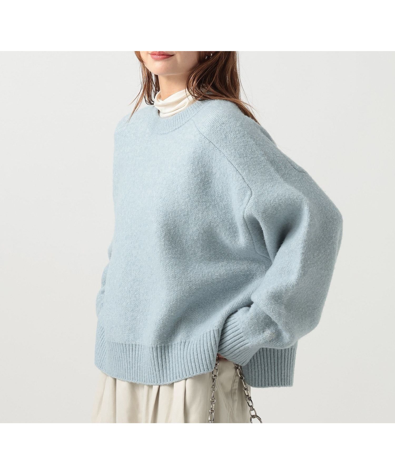 【ベイフロー/BAYFLOW】の≪完売カラー・新色追加 ≫ もっちりした肌触り コンフォートブークレニットプルオーバー インテリア・キッズ・メンズ・レディースファッション・服の通販 founy(ファニー) ファッション Fashion レディースファッション Fashion for Women トップス・カットソー Cut & Sew Tops ニット Knit Tops & Sweaters カジュアルプルオーバー・ニットトップス Pullovers & Knit Tops / Casual Pullovers スリット Slit, Slit Detail センター Center, Center Line バランス Balance, Style Balance ワンポイント One Point, Statement Accent おすすめ Recommended / Our Picks 【WEB限定】ライトブルー82|ID: prp329100004749451 ipo3291000000034861389