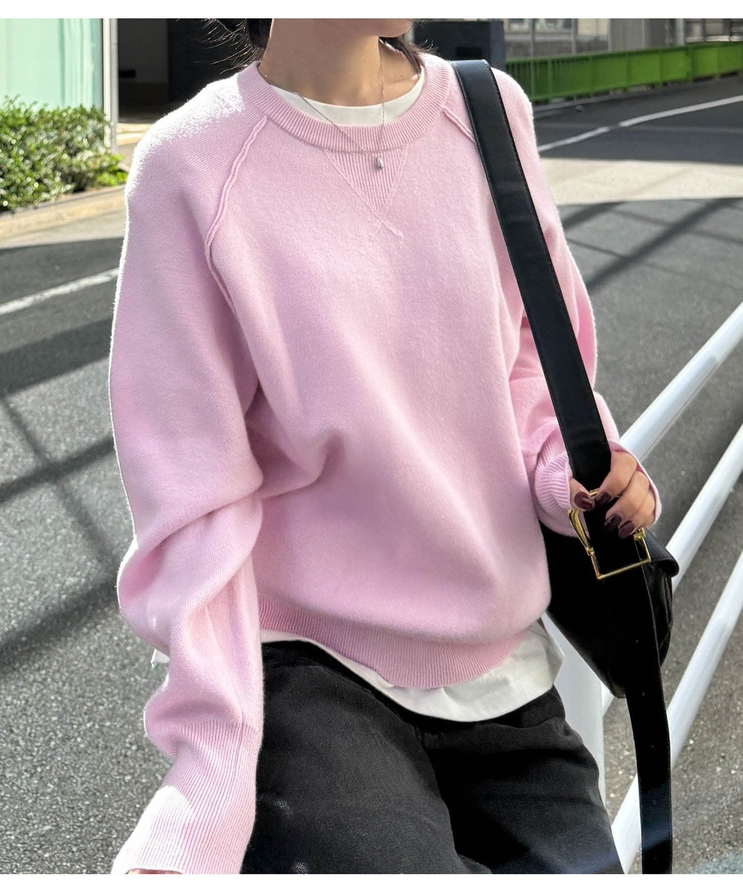 【ラナン/Ranan】のRanan/機能付!スウェットライクニット インテリア・キッズ・メンズ・レディースファッション・服の通販 founy(ファニー) 　ファッション　Fashion　レディースファッション　Fashion for Women　トップス・カットソー　Cut & Sew Tops　ニット　Knit Tops & Sweaters　レディースパーカー・カジュアルフーディー　Casual Hoodies & Sweatshirts　スウェット・クルーネックトップス　Sweatshirts & Crewnecks / Relaxed Fit Sweat Tops　春　Spring　洗える　Machine Washable　カーゴパンツ　Cargo Pants, Utility Pants　切替　Switching, Contrast Panel　スウェット / スエット　Sweatshirt, Sweatwear　スラックス　Slacks, Dress Pants　タイトスカート　Pencil Skirt, Tight Skirt　デニム　Denim, Jeans Material　トレンド　Trend, Trending Now　定番　Standard, Basic Item　ボトム　Bottoms, Lower Wear　ポケット　Pocket, Pocket Detail　A/W・秋冬　Autumn/Winter　ピンク|ID: prp329100004749459 ipo3291000000034976912