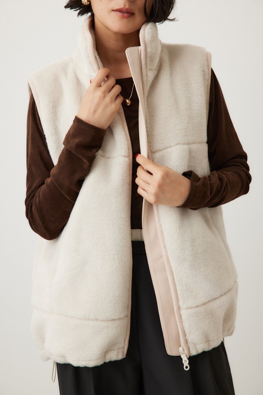 【クリエ コンフォルト/crie conforto】のボアドッキングベスト インテリア・キッズ・メンズ・レディースファッション・服の通販 founy(ファニー) ファッション Fashion レディースファッション Fashion for Women アウター Coat / Outerwear Collection トップス・カットソー Cut & Sew Tops ベスト&ジレ / 重ね着スタイル Vests & Gilets 2024年 2024 2024-2025秋冬・A/W Autumn/Winter 2024–25 AW24–25 ベスト Vest, Waistcoat メッシュ Mesh, Net Fabric A/W・秋冬 Autumn/Winter IVOY3|ID: prp329100004749462 ipo3291000000034497475