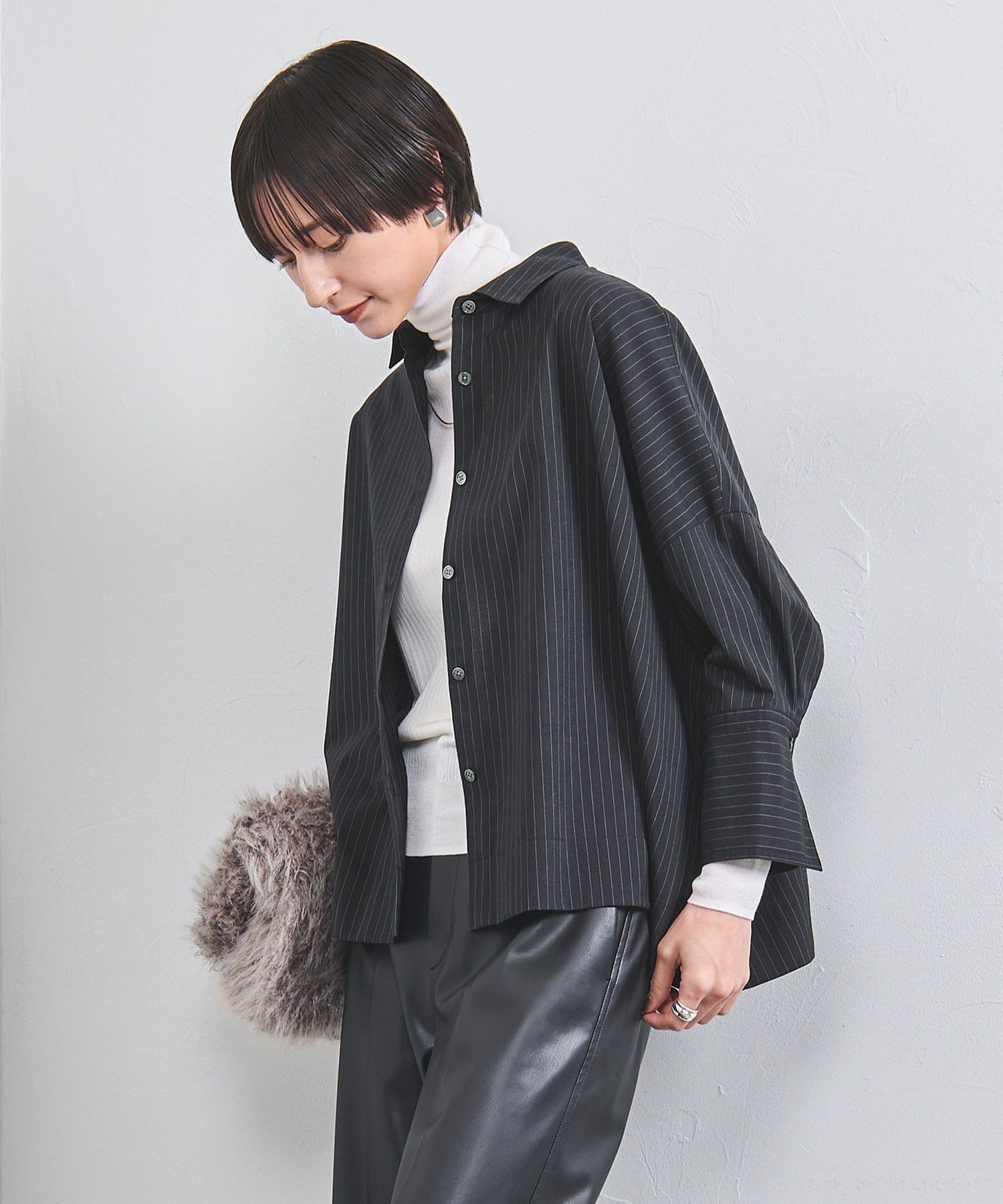 【ユナイテッドアローズ/UNITED ARROWS】のドルマンスリーブ シャツ インテリア・キッズ・メンズ・レディースファッション・服の通販 founy(ファニー)  ファッション Fashion レディースファッション Fashion for Women トップス・カットソー Cut & Sew Tops シャツ・ブラウス・オフィスカジュアル Elegant Blouses & Button-Ups カフス Cuff Design ジャケット Jacket, Outerwear ストライプ Stripe, Striped Pattern リラックス Relax, Relaxed Fit アウトレット Outlet / Clearance その他7|ID: prp329100004749471 ipo3291000000034342982