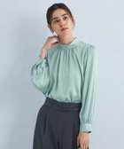 【ユナイテッドアローズ/UNITED ARROWS】のサテン スタンド ギャザー ブラウス LIME|ID: prp329100004749482 ipo3291000000034343036