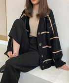 【ミニミニストア/miniministore】のニットカーディガン BIGチェック柄秋冬 ブラック|ID: prp329100004749517 ipo3291000000034343253