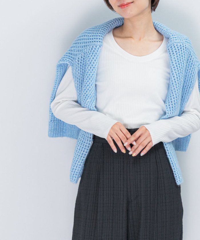 【アーバンリサーチ ロッソ/URBAN RESEARCH ROSSO】のUネックリブプルオーバー インテリア・キッズ・メンズ・レディースファッション・服の通販 founy(ファニー) https://founy.com/ ファッション Fashion レディースファッション Fashion for Women トップス・カットソー Cut & Sew Tops カジュアルプルオーバー・ニットトップス Pullovers & Knit Tops / Casual Pullovers 2025年 2025 2025-2026秋冬・A/W Autumn/Winter 2025–26 AW25–26 冬 Winter / This Winter インナー Innerwear ジャケット Jacket, Outerwear フィット Fit, Slim Fit エレガント 上品 Elegant A/W・秋冬 Autumn/Winter |ID: prp329100004749529 ipo3291000000034343320